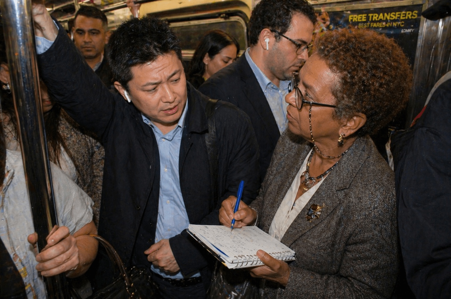 Researcher conducting a field interview.